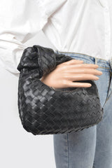 Faux Leather Braided Zip Bag | Mixtshop LLC