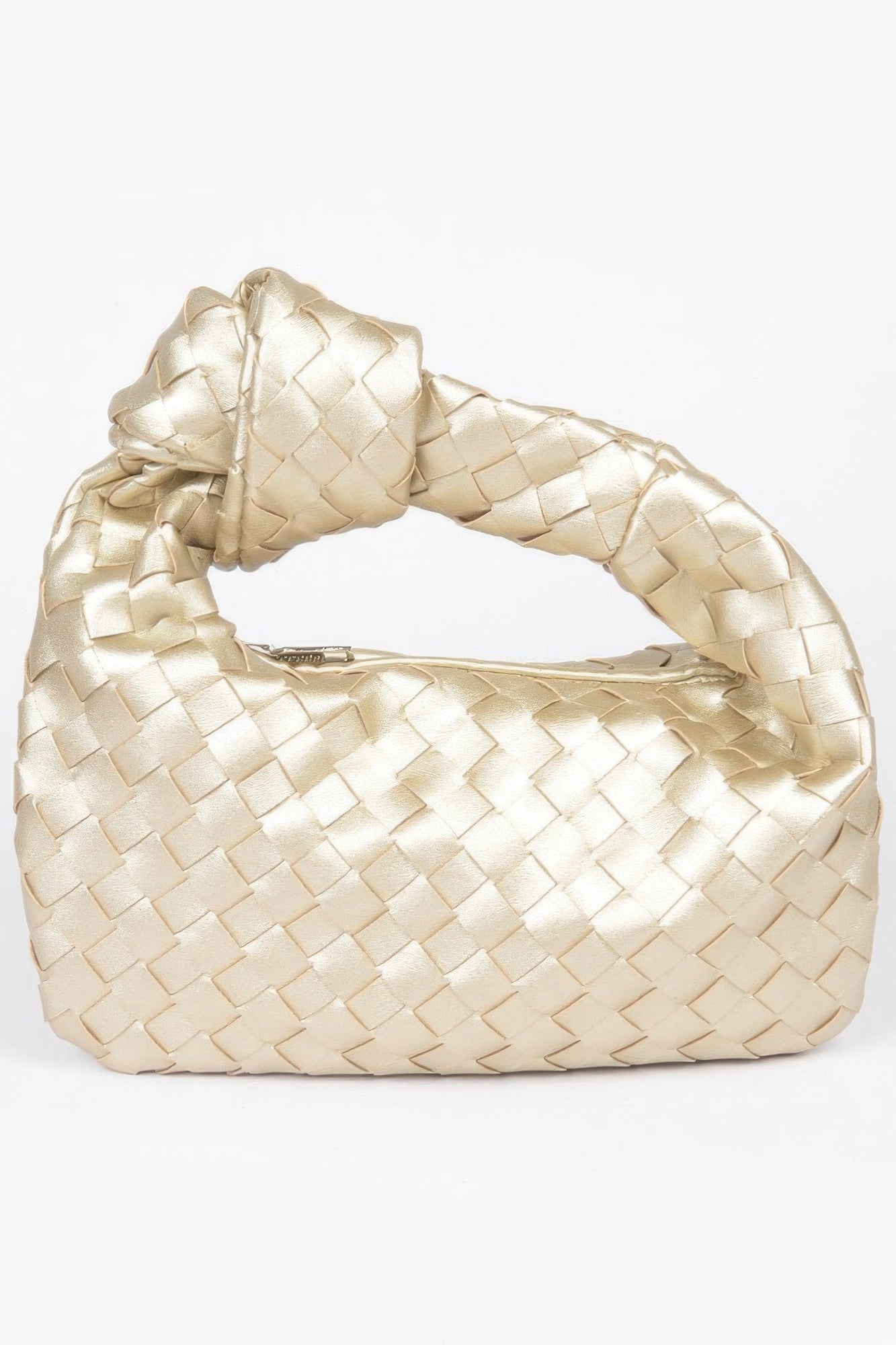 Faux Leather Braided Zip Bag | Mixtshop LLC