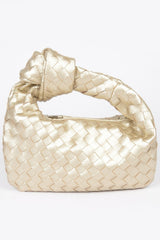 Faux Leather Braided Zip Bag | Mixtshop LLC
