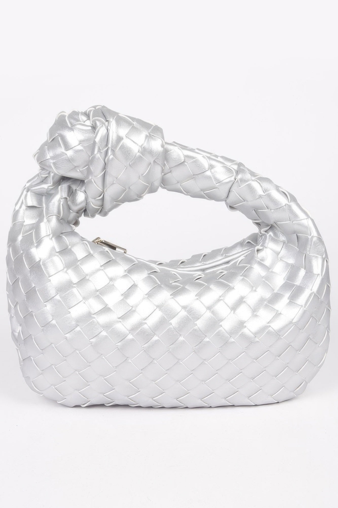 Faux Leather Braided Zip Bag | Mixtshop LLC