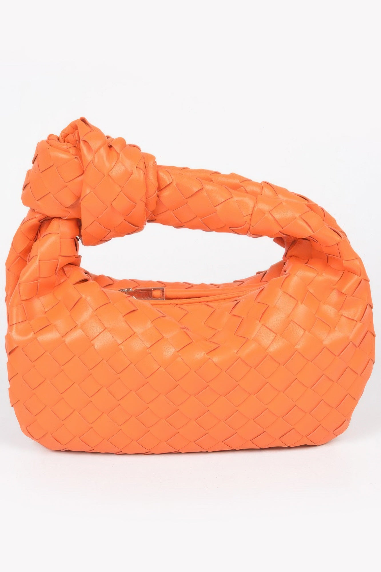 Faux Leather Braided Zip Bag | Mixtshop LLC