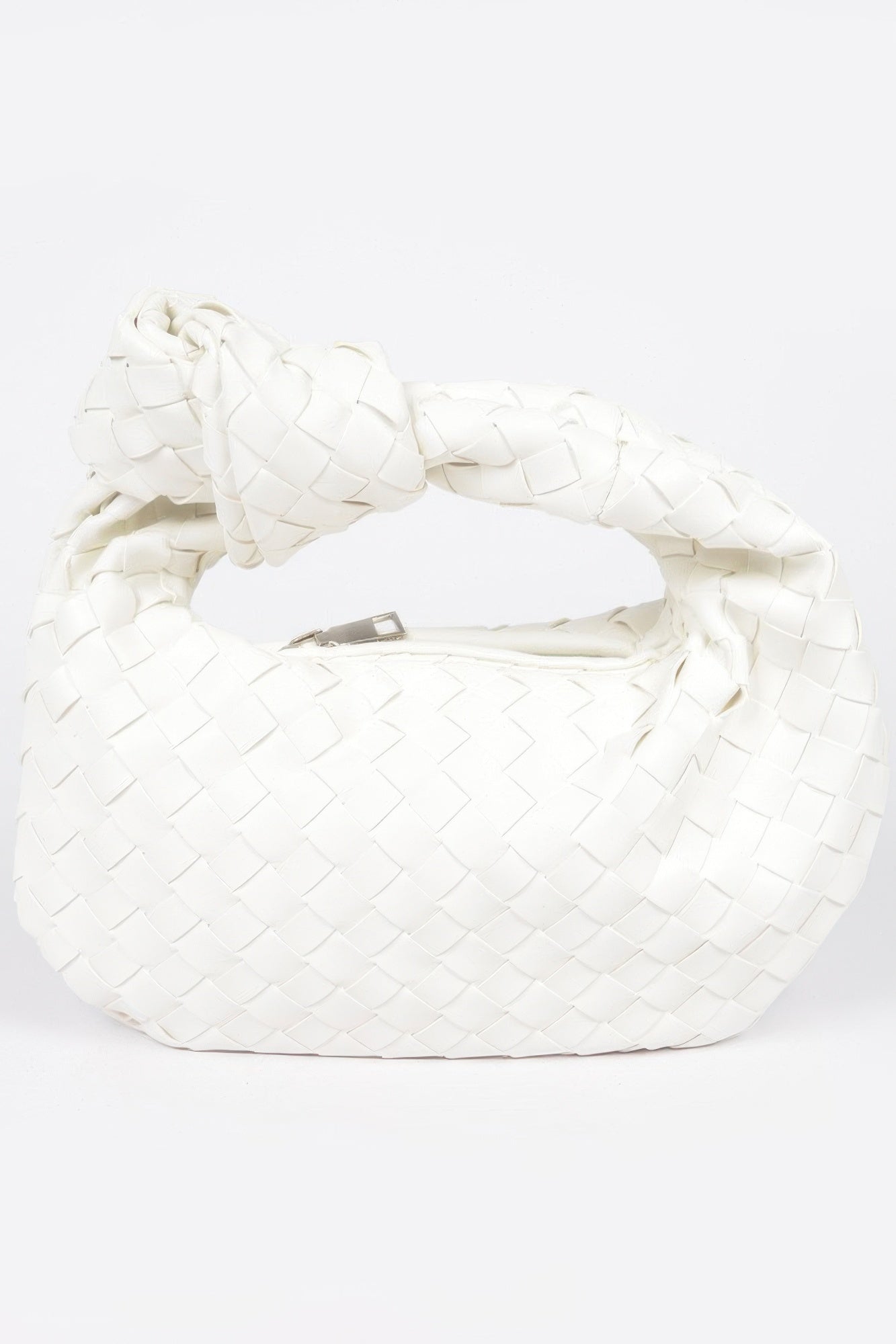 Faux Leather Braided Zip Bag | Mixtshop LLC