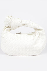 Faux Leather Braided Zip Bag | Mixtshop LLC