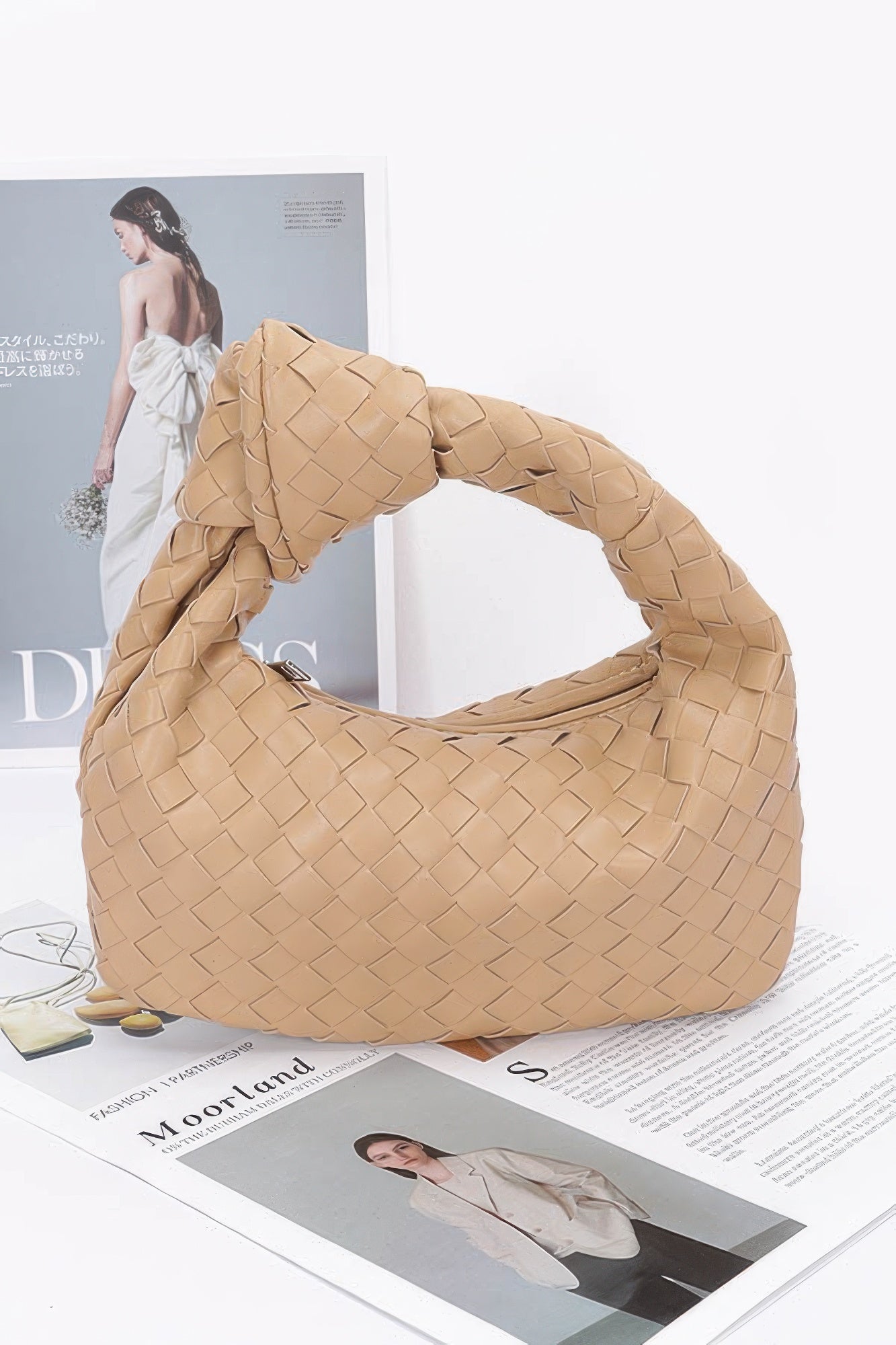 Faux Leather Braided Zip Bag | Mixtshop LLC