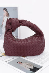 Faux Leather Braided Zip Bag | Mixtshop LLC