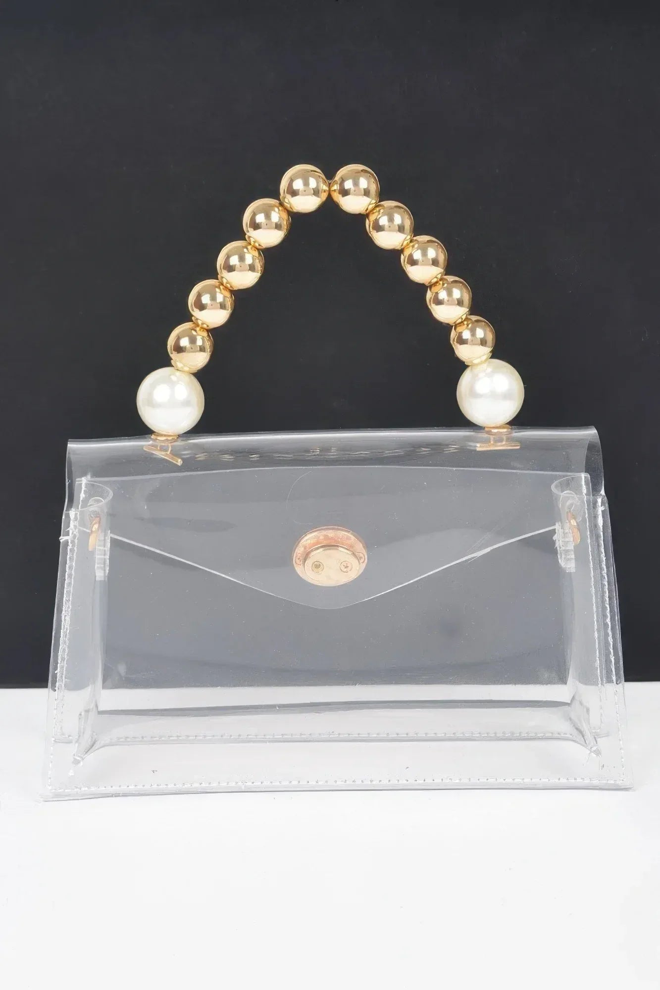 Transparent Ccb Handle Flap Clutch | Mixtshop LLC