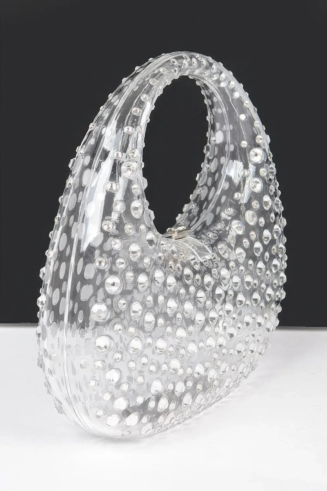 Rhinestone Hot Fix Clear Acrylic Clutch Secondary image