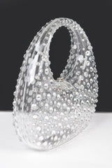 Rhinestone Hot Fix Clear Acrylic Clutch | Mixtshop LLC