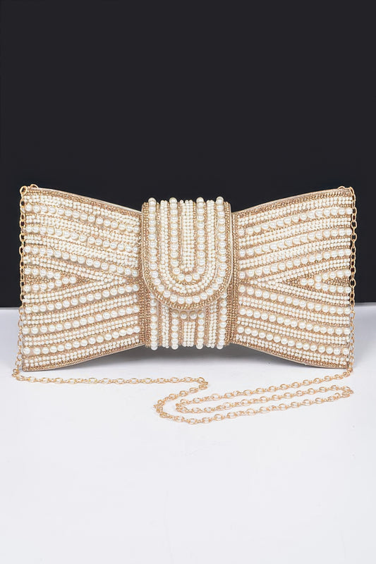 Rhinestone And Pearl Party Clutch | Mixtshop LLC