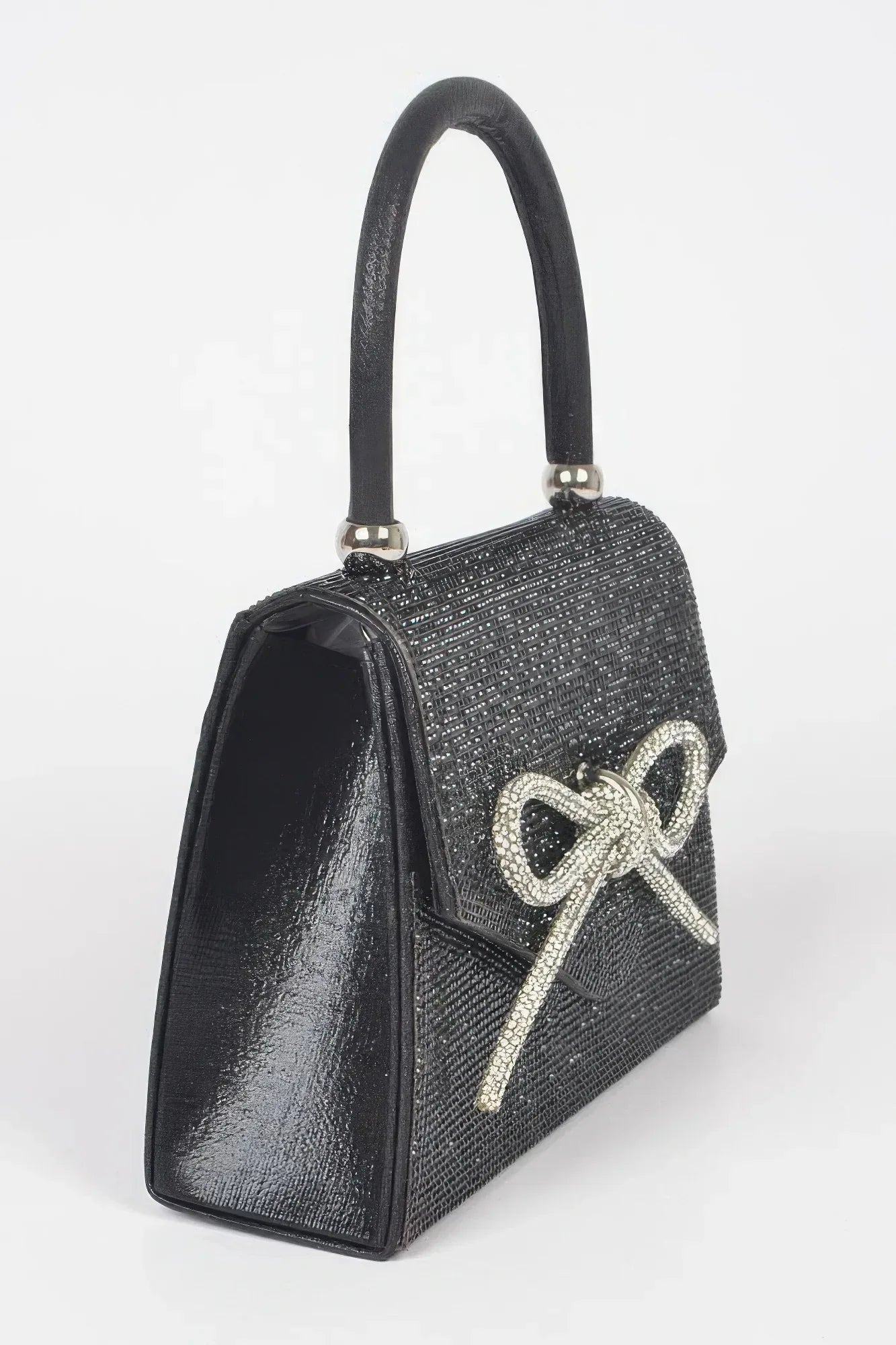 Rhinestone Ribbon Top Handle Bag Secondary image