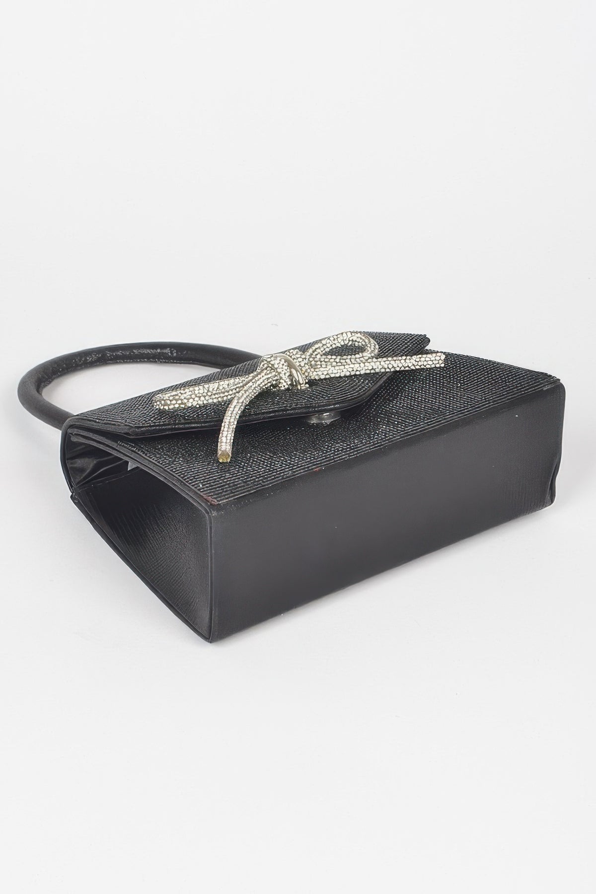 Rhinestone Ribbon Top Handle Bag | Mixtshop LLC