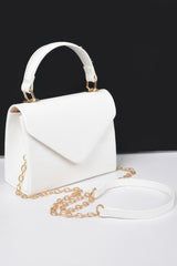 Enamel Faux Leather Top Handle Bag | Mixtshop LLC