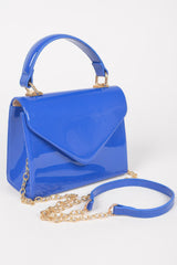 Enamel Faux Leather Top Handle Bag | Mixtshop LLC