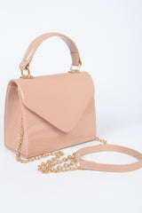 Enamel Faux Leather Top Handle Bag | Mixtshop LLC