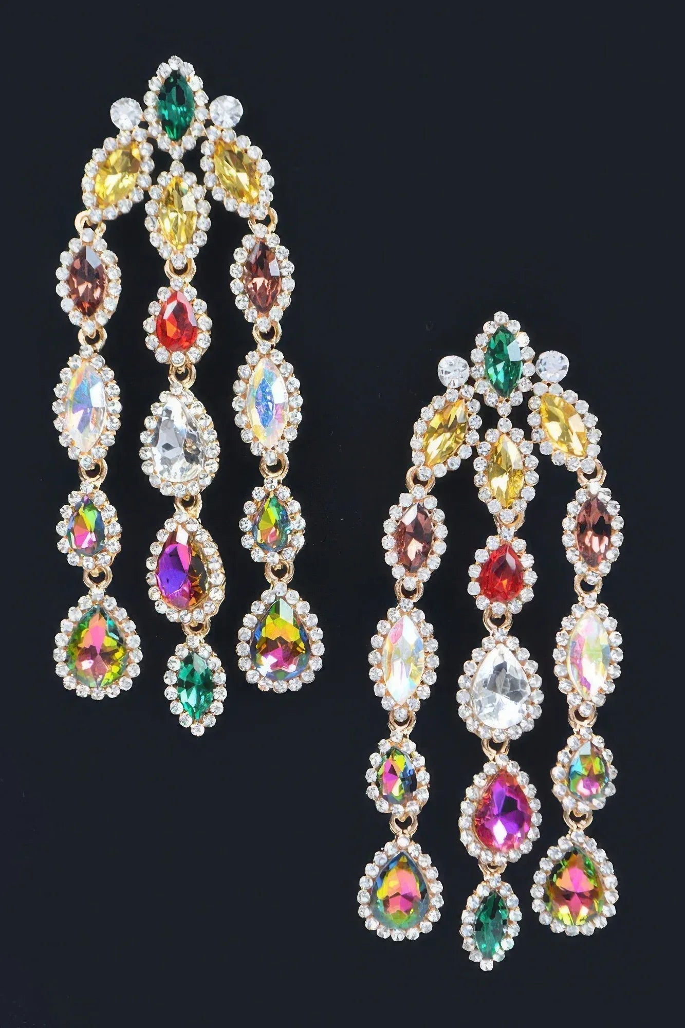 Rhinestone Fringe Earring | Mixtshop LLC Main image