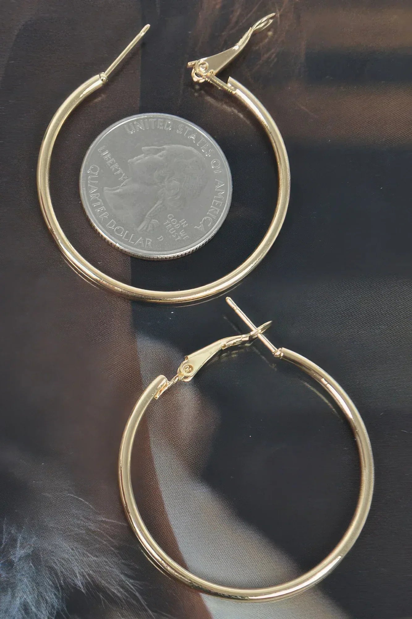 Metal 40mm Hoop Earring Secondary image