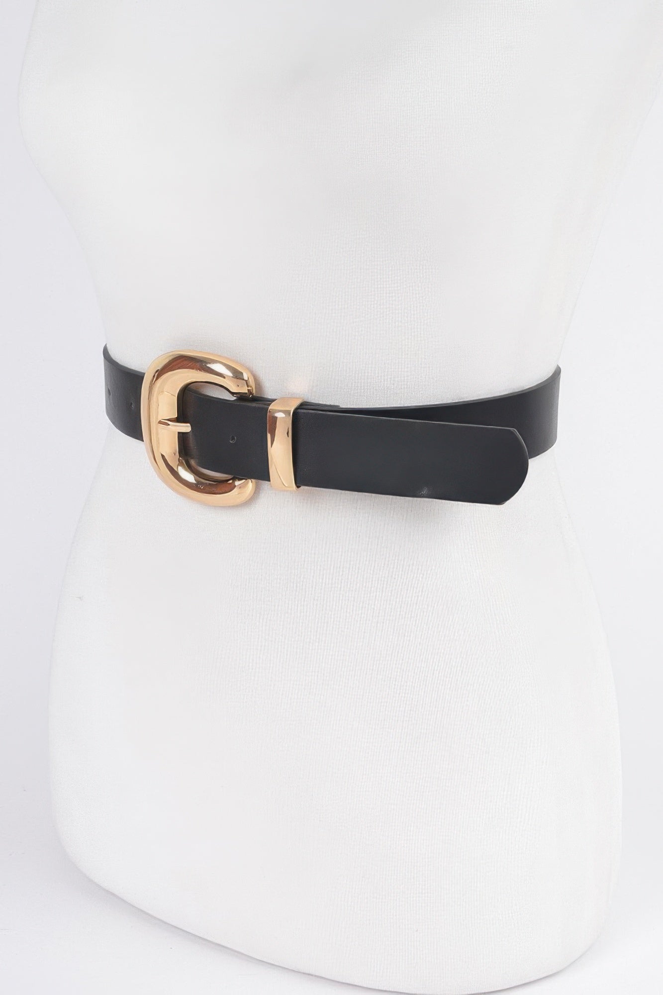 Faux Leather Metal Buckle Belt | Mixtshop LLC