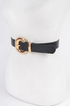 Faux Leather Metal Buckle Belt | Mixtshop LLC