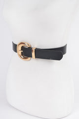 Faux Leather Metal Buckle Belt | Mixtshop LLC