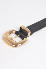 Faux Leather Metal Buckle Belt | Mixtshop LLC