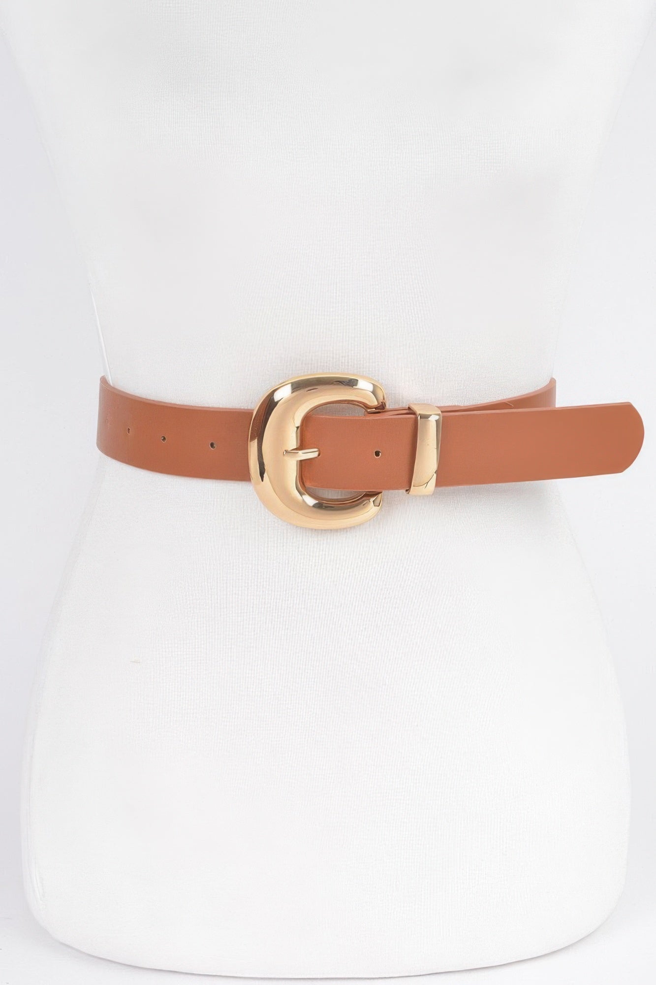 Faux Leather Metal Buckle Belt | Mixtshop LLC