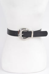 Faux Leather Metal Buckle Belt | Mixtshop LLC