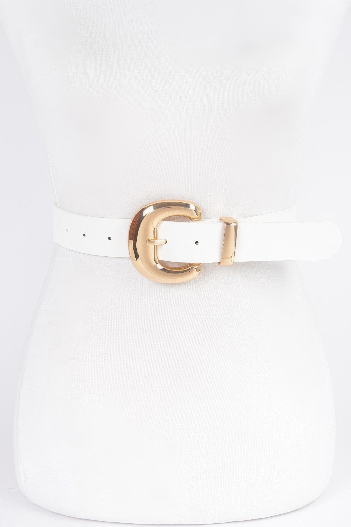 Faux Leather Metal Buckle Belt | Mixtshop LLC
