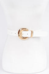 Faux Leather Metal Buckle Belt | Mixtshop LLC