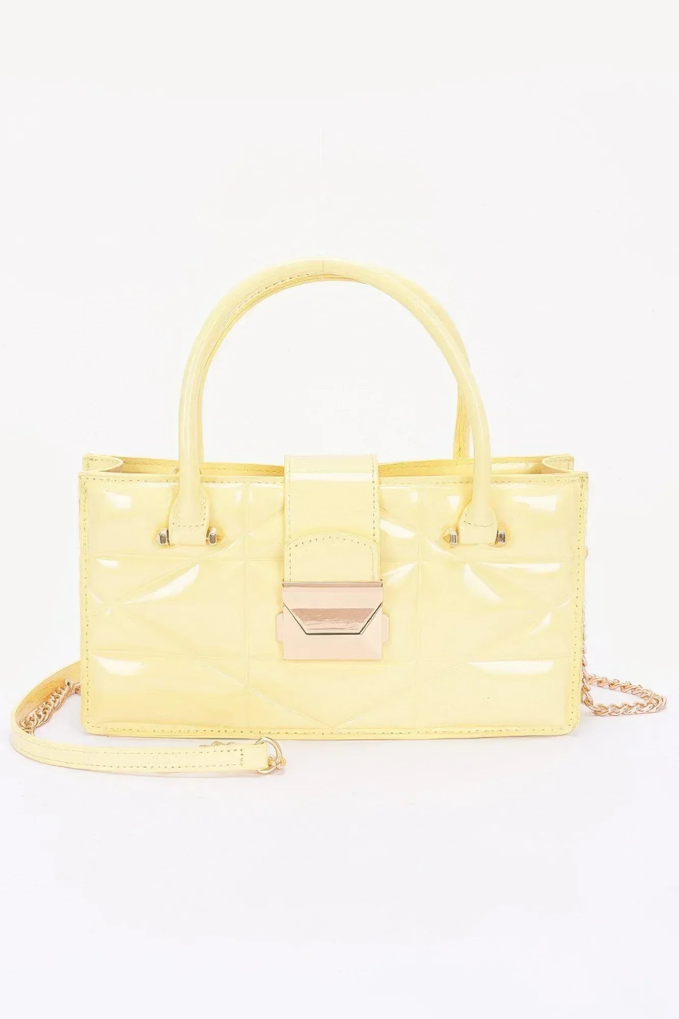 Embossed Enamel Handle Clutch | Mixtshop LLC