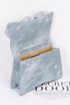 Faux Leather Rhinestone Hot Fix Flower Bag | Mixtshop LLC
