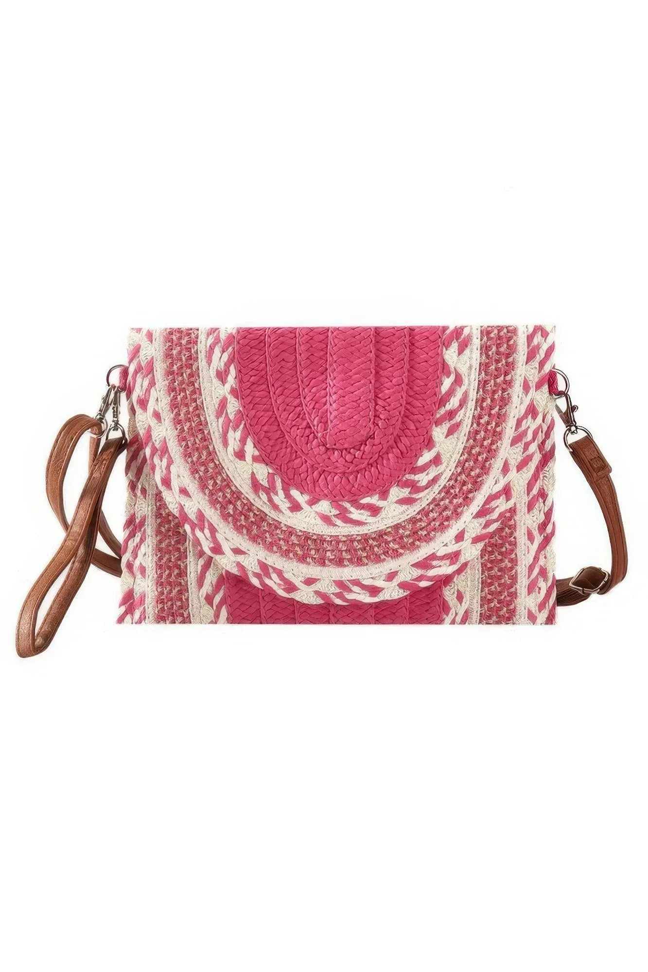 Multi Pattern Straw Clutch & Crossbody Bag | Mixtshop LLC