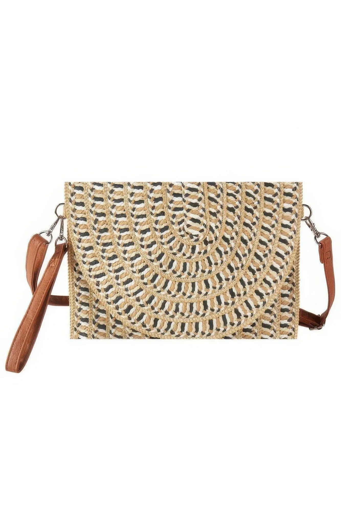Multi Color Straw Clutch & Crossbody Bag Secondary image