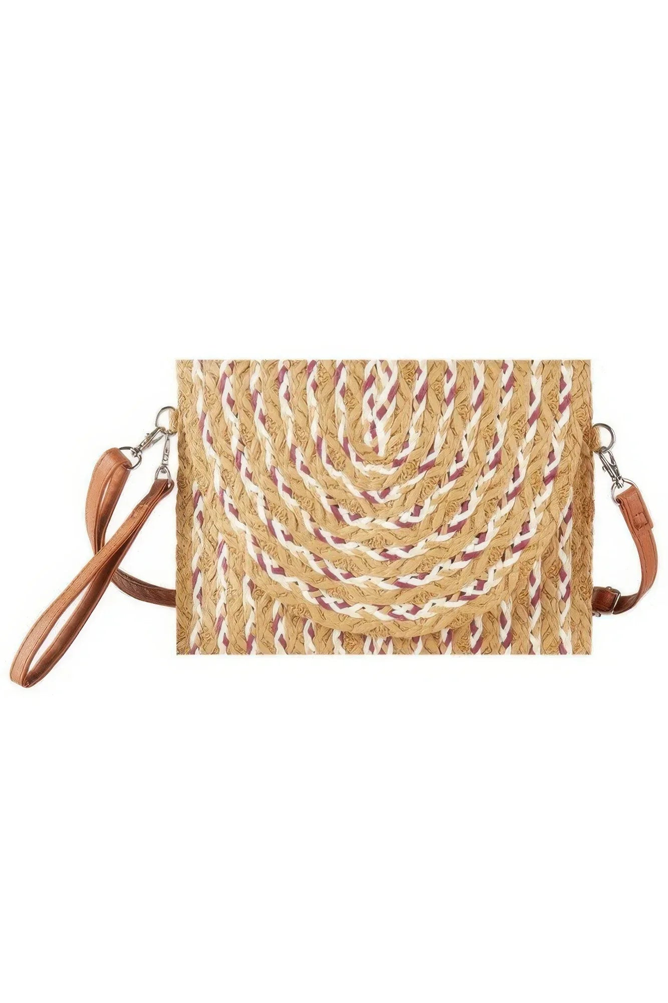 Multi Color Straw Clutch & Crossbody Bag | Mixtshop LLC Main image