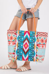 Boho Style Aztec Pattern Tassel Summer Tote Bag | Mixtshop LLC