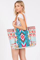 Boho Style Aztec Pattern Tassel Summer Tote Bag | Mixtshop LLC