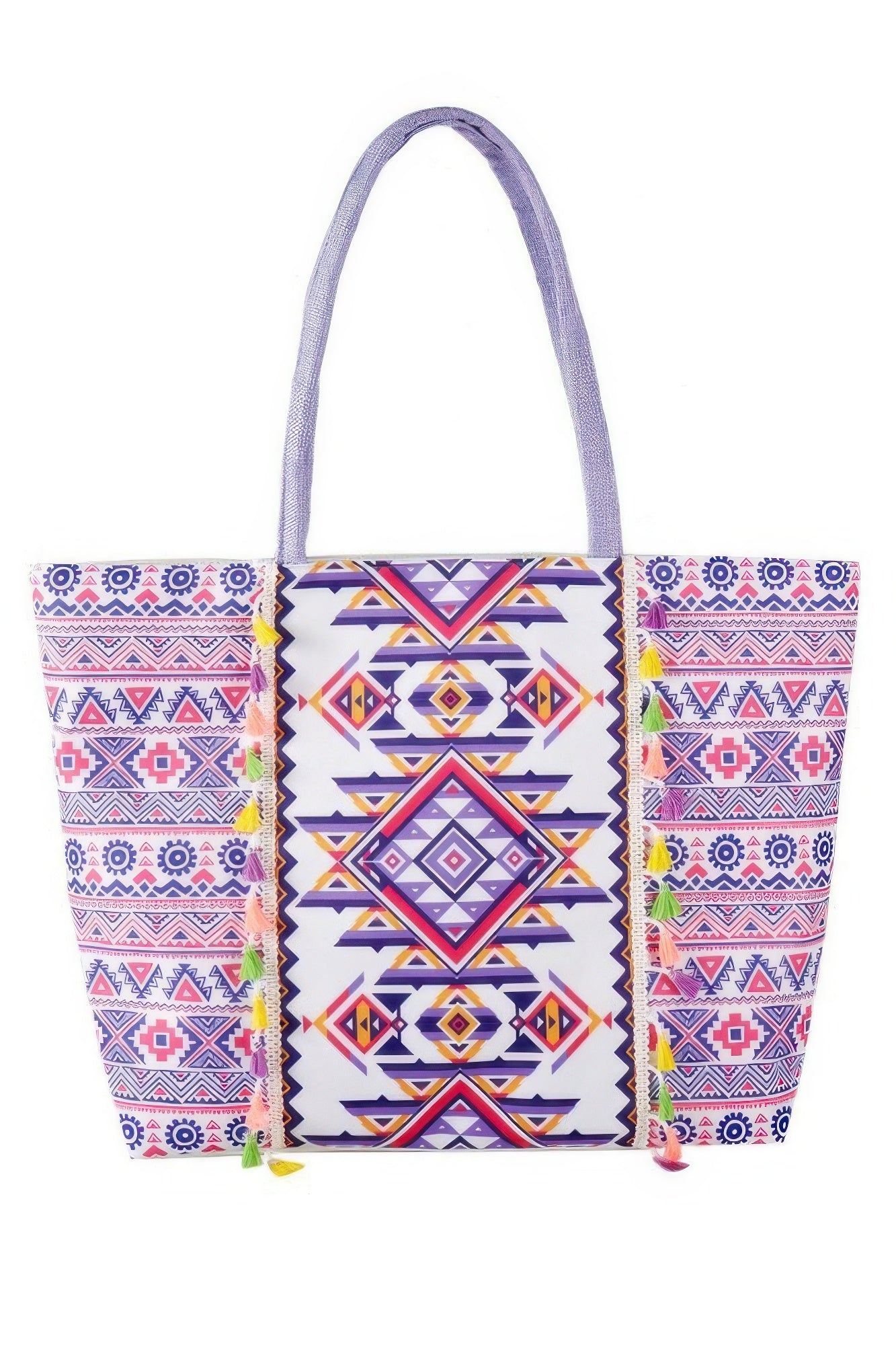 Boho Print Fringe Tote Bag | Mixtshop LLC