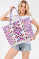 Boho Print Fringe Tote Bag | Mixtshop LLC