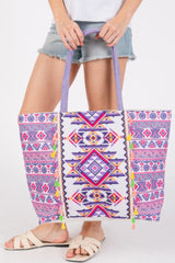 Boho Print Fringe Tote Bag | Mixtshop LLC
