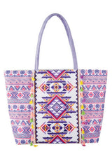 Boho Print Fringe Tote Bag | Mixtshop LLC
