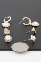 Vintage Pearl Hearts Earrings Set | Mixtshop LLC