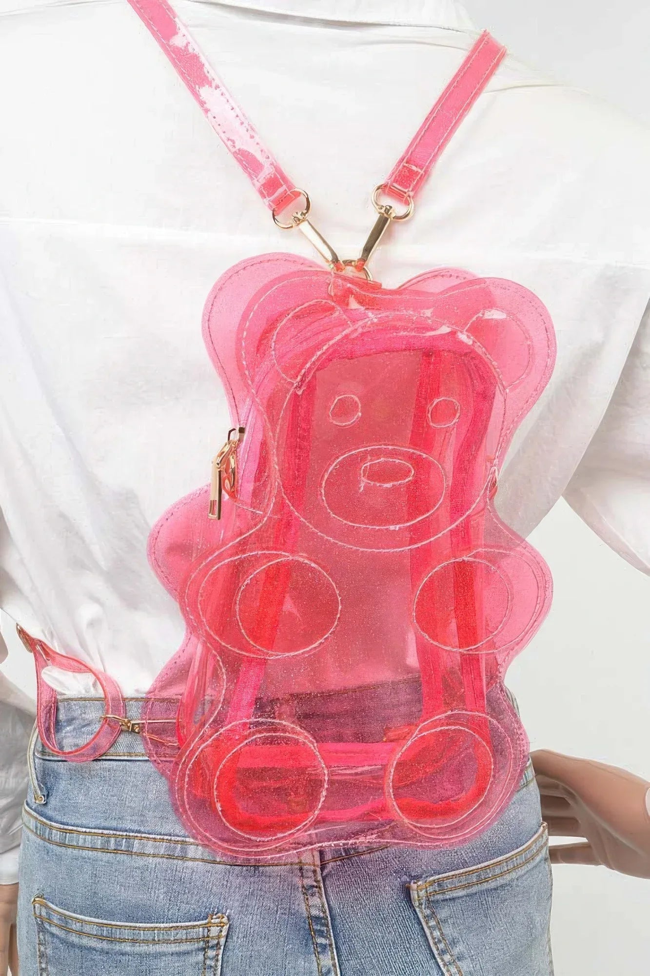 Transparent Teddy Bear Backpack Secondary image