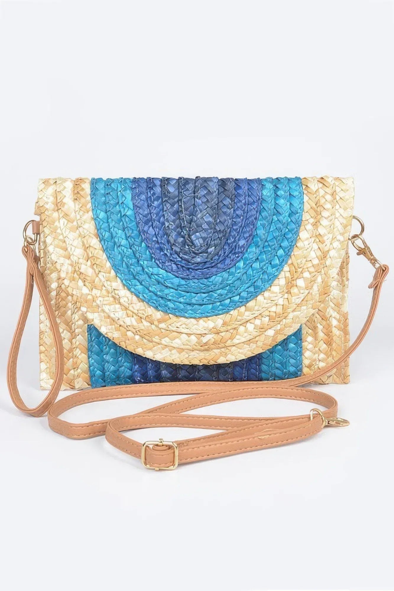 Straw Coloful Envelope Clutch | Mixtshop LLC Main image