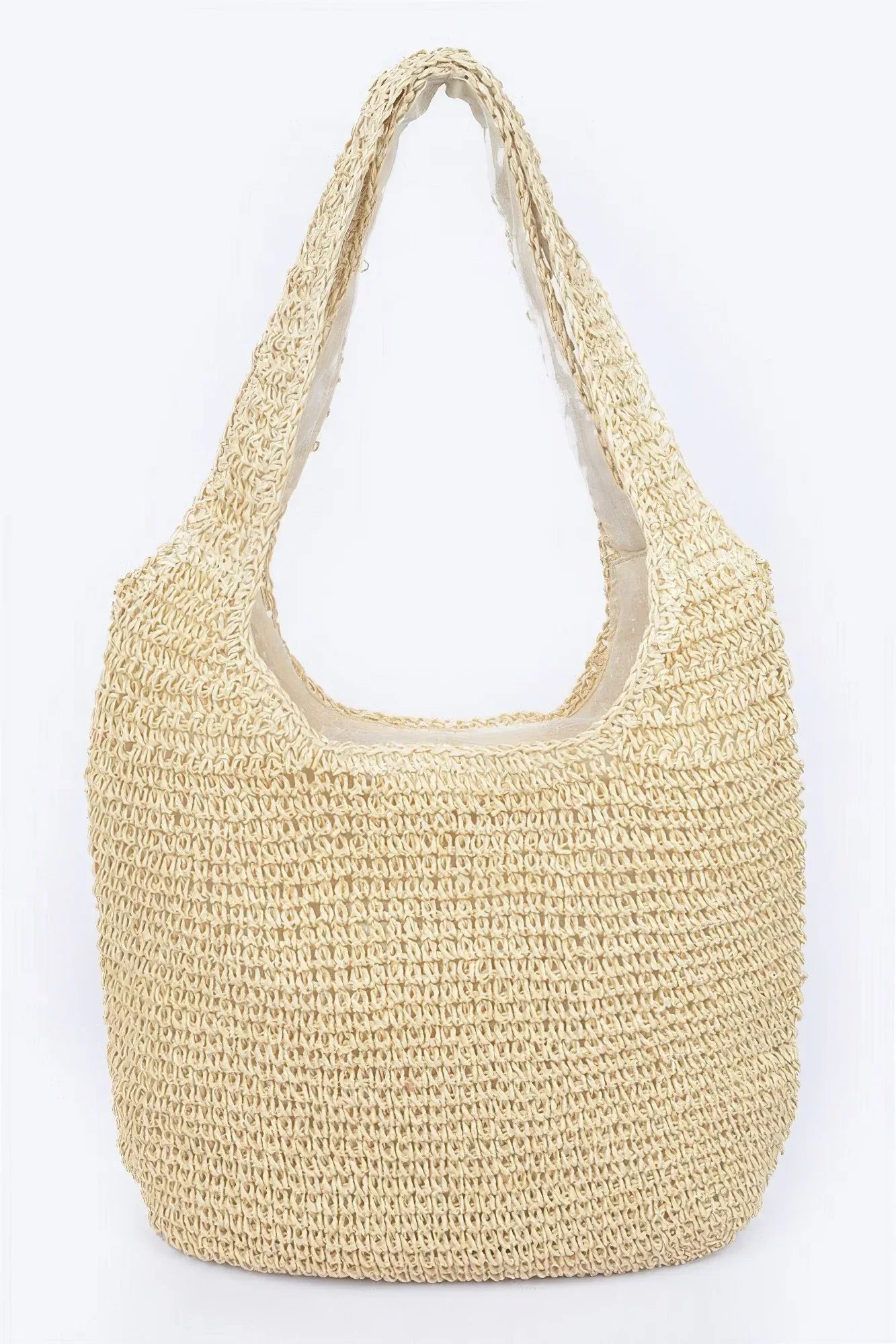 Faux Straw Hobo Bag | Mixtshop LLC