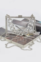 Transparent Hard Case W/stoned Chain | Mixtshop LLC