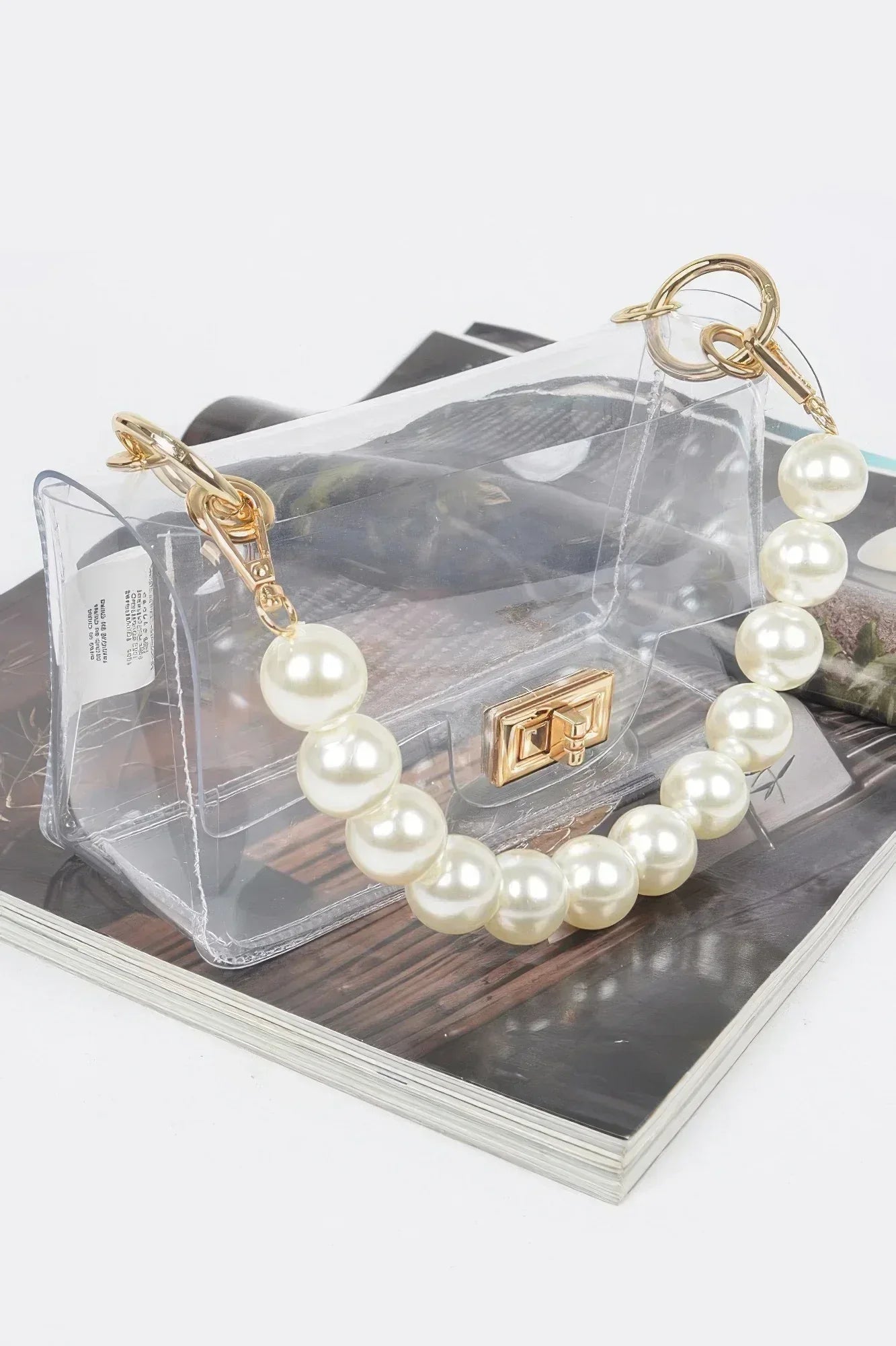 Transparent Cross Body Bag W Clear Chain | Mixtshop LLC Main image