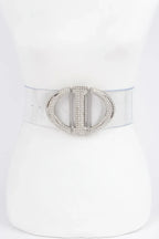 Rhinestone Metal Buckle Plus Size Transparent Belt | Mixtshop LLC