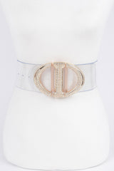 Rhinestone Metal Buckle Plus Size Transparent Belt | Mixtshop LLC