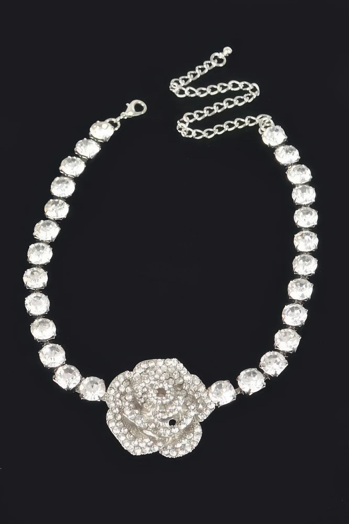 Rhinestone Flower Choker | Mixtshop LLC