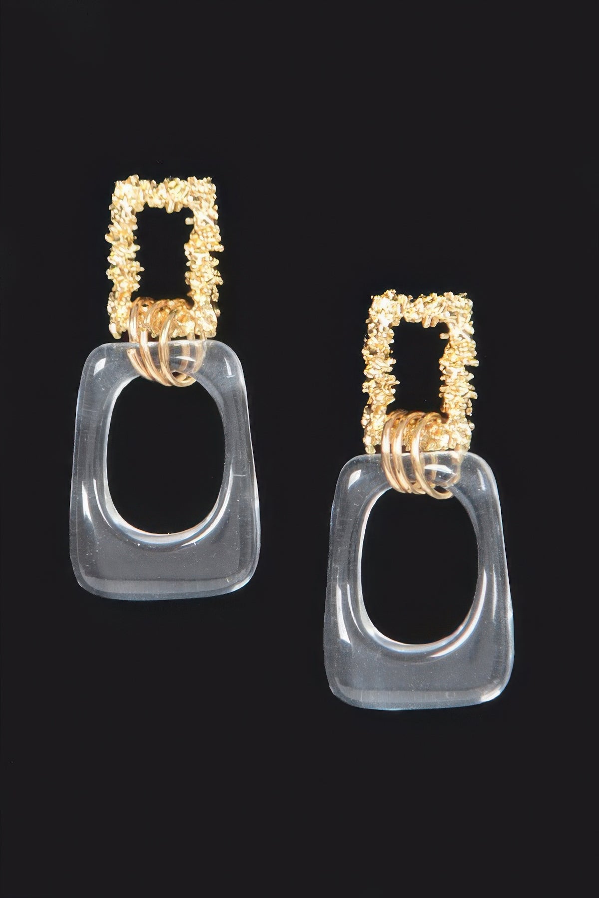 Vintage Metal Clear Earring | Mixtshop LLC