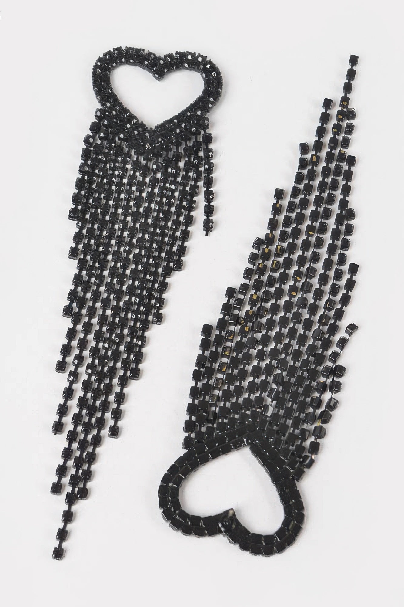 Rhinestone Heart Fringe Earring | Mixtshop LLC